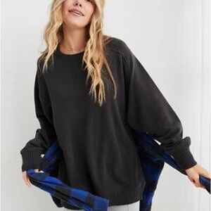 Aerie Down to Earth Sweatshirt - Smoked Gray